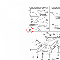 YAMAHA - NAKLEJKA nr: 5D7F832L0000