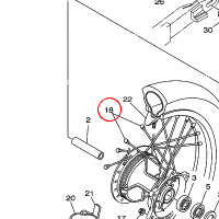 YAMAHA - szprychy, kompl. nr: 1C6F53040000