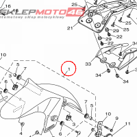 YAMAHA - FENDER, FRONT nr: 1WDXF151C0P1