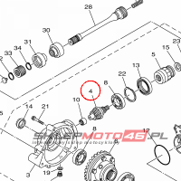 YAMAHA - PINION, DRIVE 2 nr: 1XD461410000