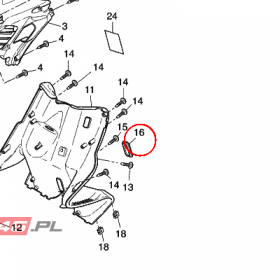 YAMAHA - NAKLADKA PLAST. nr: 3WVF83491000