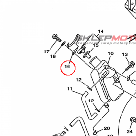 YAMAHA - BRACKET 4 nr: 3MA2172N0000