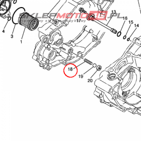 YAMAHA - sprezyna nr: 90501043E000