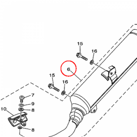 YAMAHA - TLUMIK nr: 10PE47100000