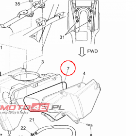 YAMAHA - USZCZELNIACZ nr: 11DE44520000