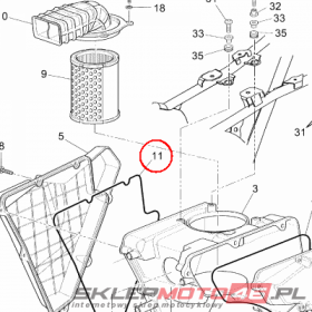 YAMAHA - USZCZELNIACZ nr: 11DE44570000