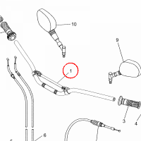 YAMAHA - kierownica nr: 11DF61110000
