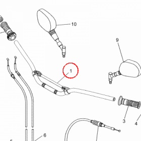 YAMAHA - kierownica nr: 11DF61110000
