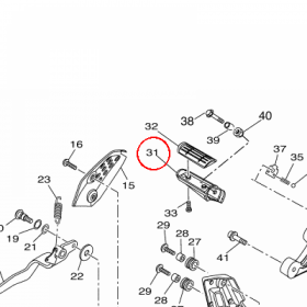 YAMAHA - REAR FOOTREST ASSY 2 nr: 11DF743G0000