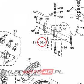 YAMAHA - REAR MASTER CYLIND nr: 13DF580E0000