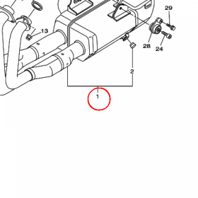 YAMAHA - rura wydech. nr: 13S146100000