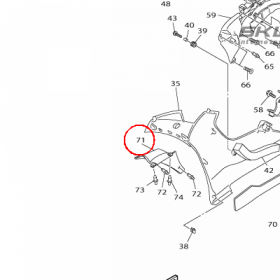 YAMAHA - WYPELNIENIE OWIEWKI nr: 13S2836M0000