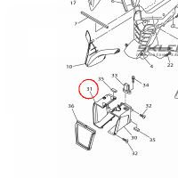 YAMAHA - DUCT 3 nr: 13S2838T0000 > 13S2838T0100