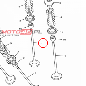 YAMAHA - zawor dolot. nr: 14B121110000