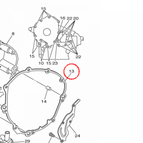 YAMAHA - uszczelka nr: 14B154610000