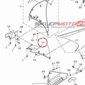 YAMAHA - wypelnienie owiewki nr: 14B2836K0000