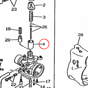 YAMAHA - VALVE, THROTTLE 1 nr: 14T143123000