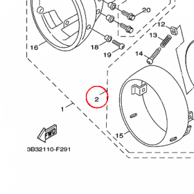 YAMAHA - reflektor nr: 15PH43100000
