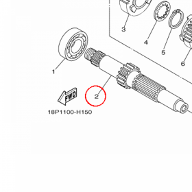 YAMAHA - WALEK SKRZYNI. B. nr: 18P174110100