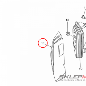 YAMAHA - RIM, HEADLIGHT COVER 2 nr: 18P841660000