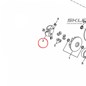 YAMAHA - KOSZ SPRZEGLA ODSRODKOWEGO nr: 1B9E76230000