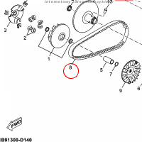 YAMAHA - pas napedowy nr: 1B9E76410000