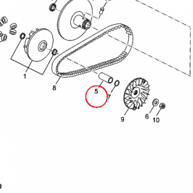 YAMAHA - COLLAR nr: 1B9E76450000