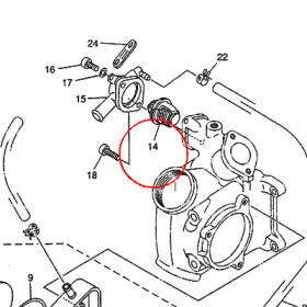 YAMAHA - TERMOSTAT nr: 1C0E24110000 > 4HC124110100