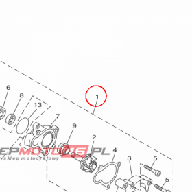 YAMAHA - WATER PUMP ASSY nr: 1C0E24200100