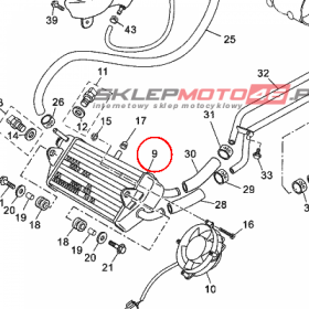 YAMAHA - RADIATOR ASSY nr: 1C0E24600000