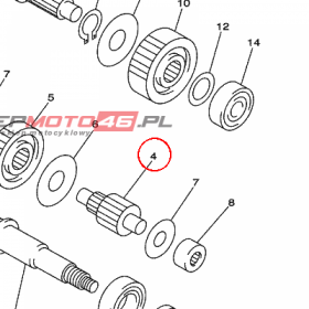 YAMAHA - WALEK SKRZYNI. B. nr: 1C0E74111000