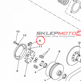 YAMAHA - SLIZGACZ nr: 1C0E76531000