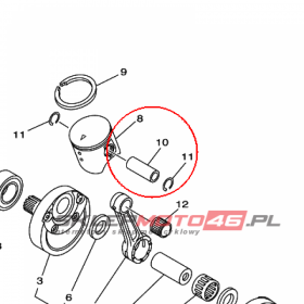 YAMAHA - sworzen toka nr: 1C3116330000