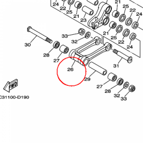 YAMAHA - ROD, CONNECTING 1 nr: 1C32217F0000