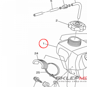 YAMAHA - ZBIORNIK PALIWA nr: 1C3241109000