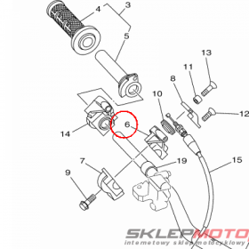 YAMAHA - OBUDOWA MANETKI nr: 1C3262819000