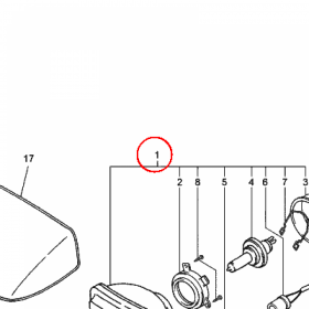 YAMAHA - reflektor nr: 1D0H43101000