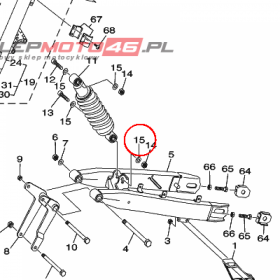 YAMAHA - WASHER,1 nr: 1D4F22430000