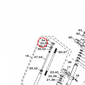 YAMAHA - RING,FELT nr: 1D4F31550000