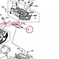 YAMAHA - uszczelka glowicy nr: 1D7111810000