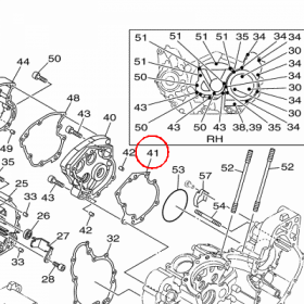 YAMAHA - uszczelka nr: 1D7154620000