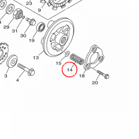 YAMAHA - SPRING, COMPRESSION nr: 1D7161730000