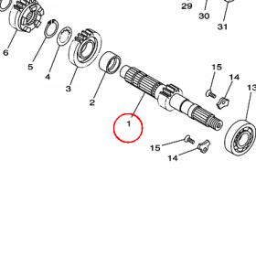 YAMAHA - WALEK SKRZYNI. B. nr: 1D7174110000