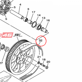 YAMAHA - PAS NAPEDOWY nr: 1D7462411100