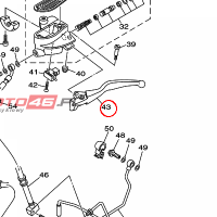 YAMAHA - dzwignia sprzegla nr: 1D7839121000