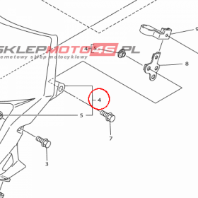 YAMAHA - WKLAD REFL. nr: 1DX843300000