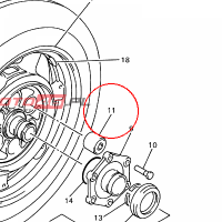 YAMAHA - PODKL. GUM. nr: 1FK253640000