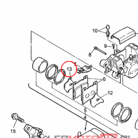 YAMAHA - SHIM, CALIPER nr: 1FK258280100
