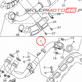 YAMAHA - RURA WYDECHOWA nr: 1HPE46110000