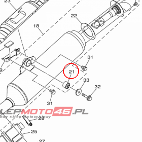 YAMAHA - PODKLADKA GUM. nr: 1HPF74140000